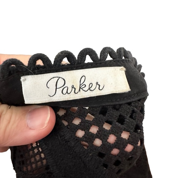 Parker Wave Black Crocheted Lace Sleeveless Dress - Picture 7 of 7